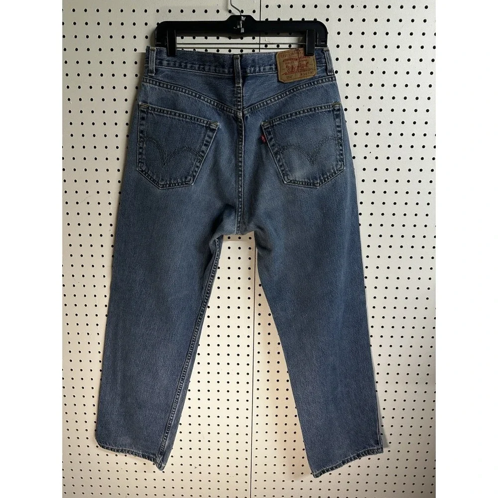 VTG Levi's 550 Jeans Mens 33x29 Light Wash Relaxed Fit - Original Black Levi Tag